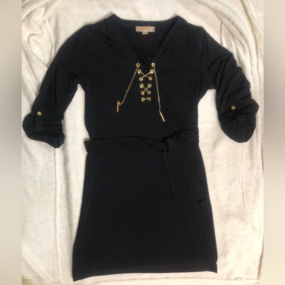 Michael Kors Lace Up Shift Dress
